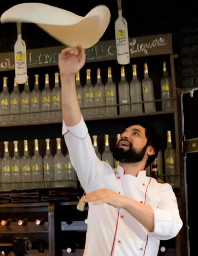 Pizzaiolo and owner Rowan of Italian Restaurant San Mario's in Zeewolde